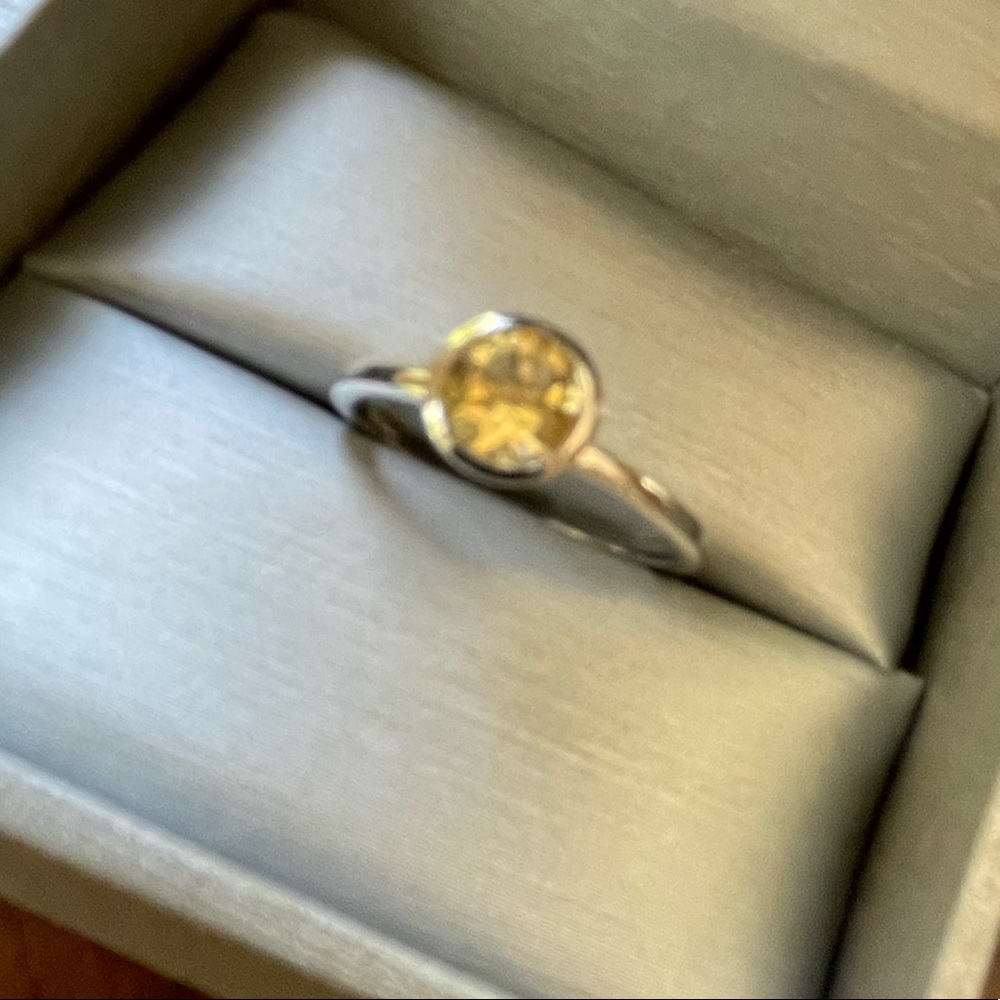 Citrine SS Ring